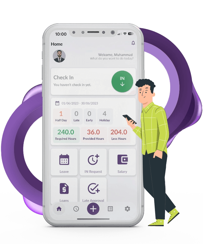 Mobile ERP implementation illustration